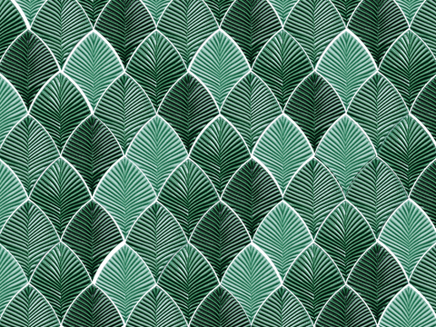 HD tiles_fish scale green gradient