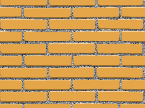 Seamless yellow brick wall exterior wall ground