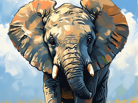 Elephant Art Painting