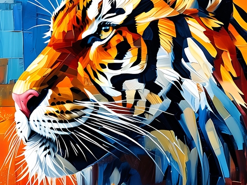 Tiger Head Painting