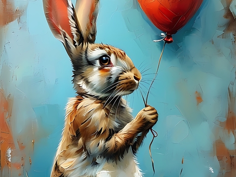 Rabbit Art Painting