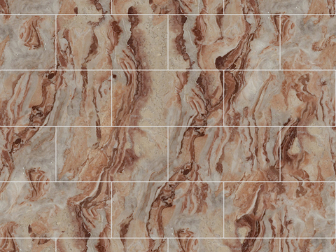 Seamless Modern Red Marble Stone Geometric Splicing Parquet Pattern Tile Floor Tile Wall Tile