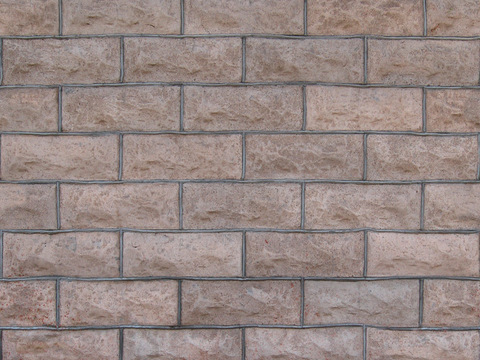 Seamless Beige Mushroom Stone Culture Stone Wall