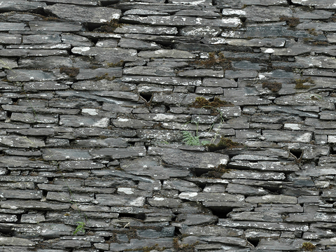 Seamless old damaged outdoor building rock stone wall brick wall