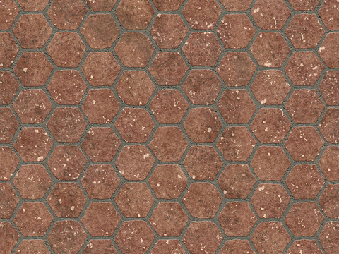 Seamless hexagonal stone parquet floor tile sidewalk road ground square paving