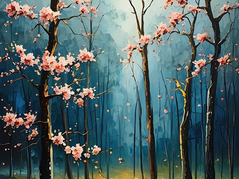 Landscape Peach Blossom Painting