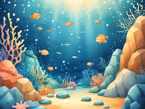 undersea painting