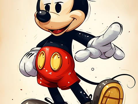 Mickey Mouse painting