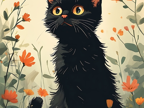 Cat painting