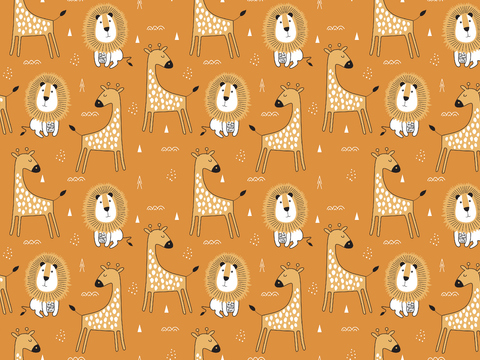 Seamless children's room cartoon wallpaper