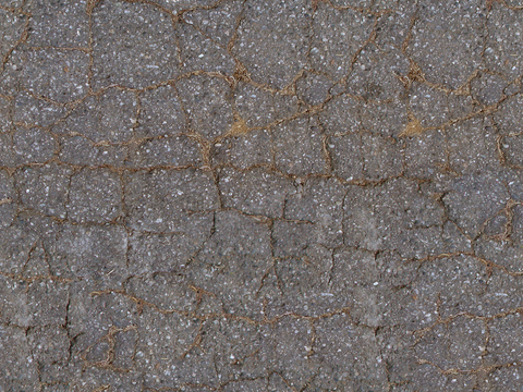 Seamless gray cracked cement asphalt asphalt road ground road road