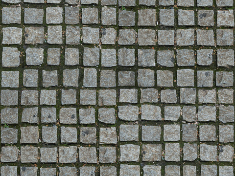 Seamless gray square brick stone floor tile outdoor sidewalk road ground square paving