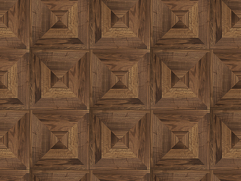 Seamless Geometric Parquet Textured Wood Floor