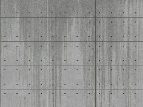 Seamless concrete cement building exterior wall