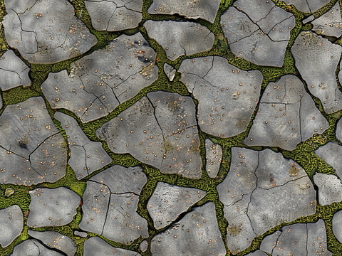 Seamless gravel brick ground