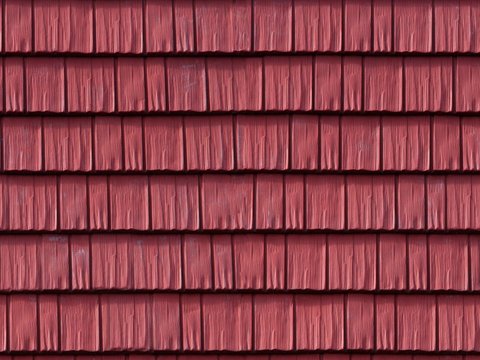 Seamless Red Antiseptic Wooden Tiles for Old Villa Building Roof