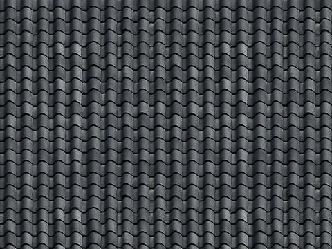 Seamless gray ancient tile roof tile roof terracotta tile cement tile