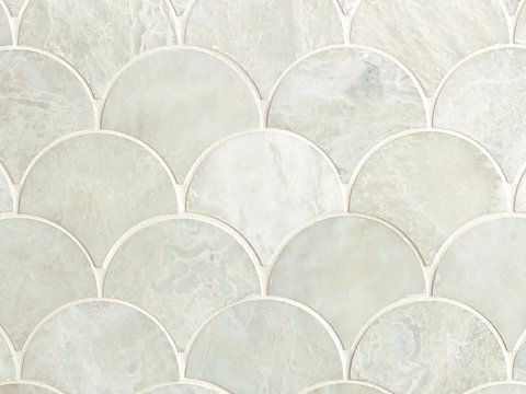 White Fish Scale Tile