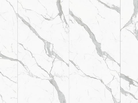 Snow white even grain rock plate super clear marble