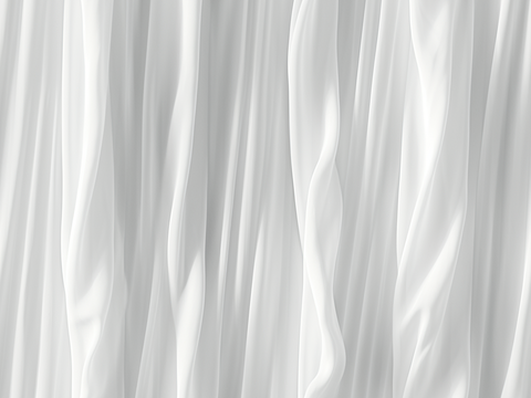 Seamless White Tulle Texted Curtain