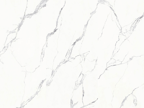 Jazz White Large Plate Super Clear Marble