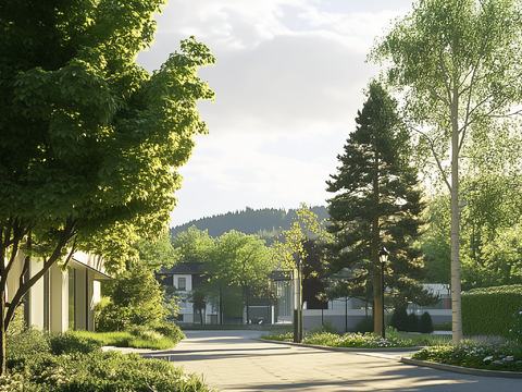 Daytime Park Street Landscape Exterior