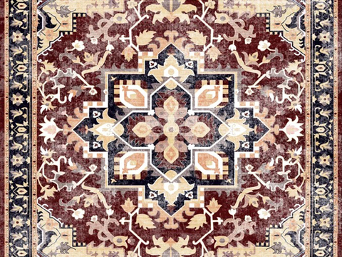 French Retro Ethnic Pattern Carpet