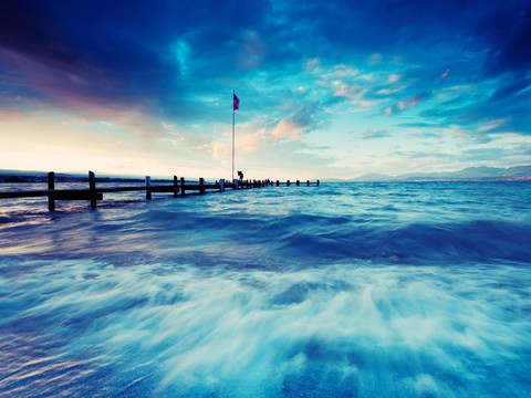 blue sky and sea