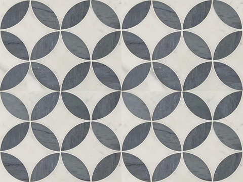 seamless round geometric tiles