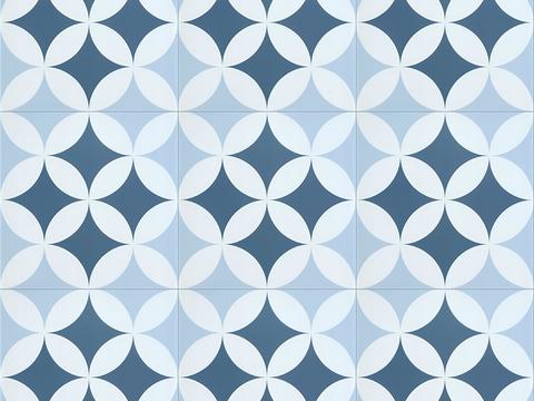 blue vintage mosaic tile