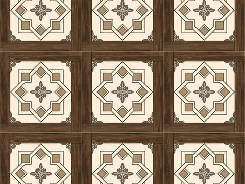 Moroccan wood-grain tiles