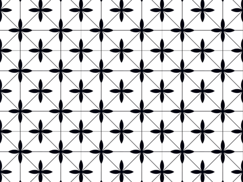 Generation Simple Black and White Parquet Tile Tile