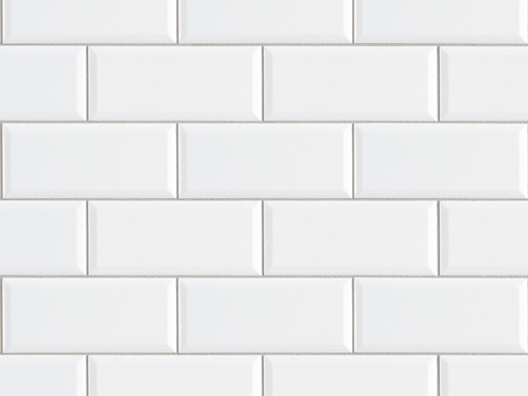 White staggered bread brick