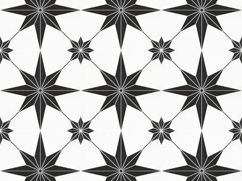 Modern black and white simple small tiles