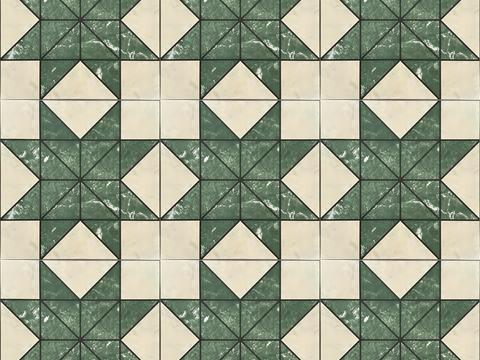 Moroccan vintage dark green tiles