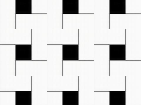 Modern black and white simple small tiles