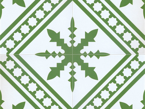 White green vintage mosaic tile