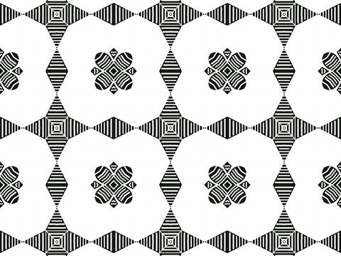 Nordic Simple Black and White Parquet Tile