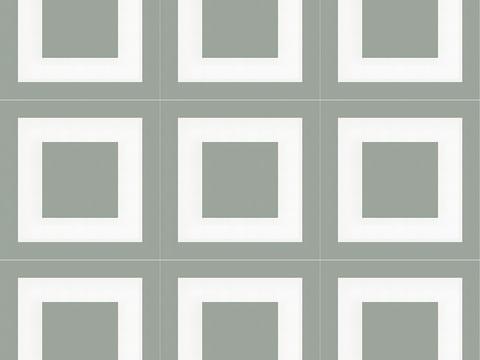 avocado green white plaid mosaic tile