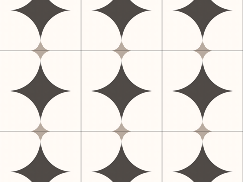 Generation simple milk white black and white mosaic tiles tiles