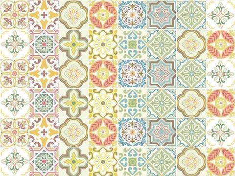 Vintage color mosaic tiles