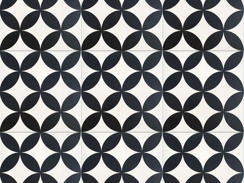 Generation Simple Black and White Parquet Tile Tile