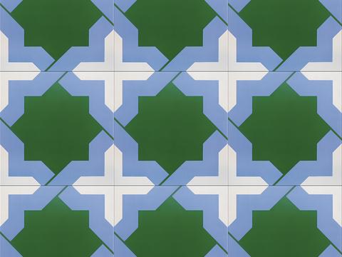 blue-green mosaic tile