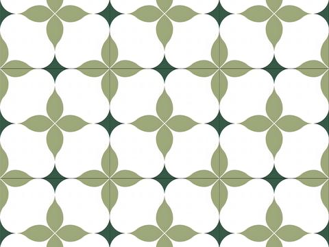 white green mosaic tile