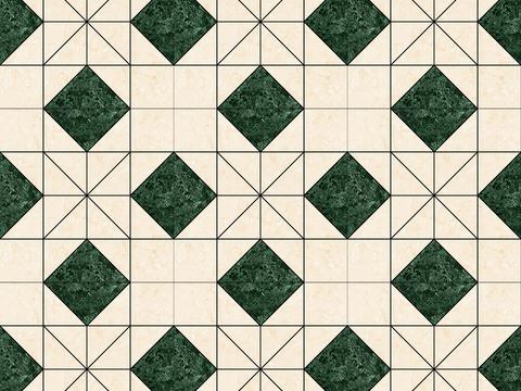 Green plaid mosaic tile