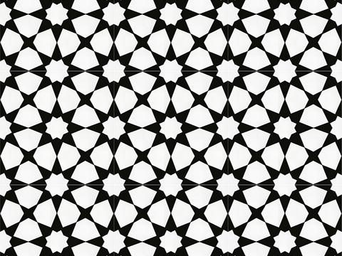 Modern black and white simple small tiles