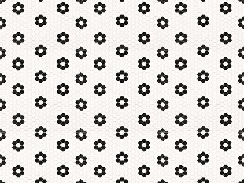 Nordic geometric white tiles