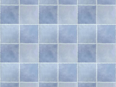 Vintage blue plaid mosaic tile