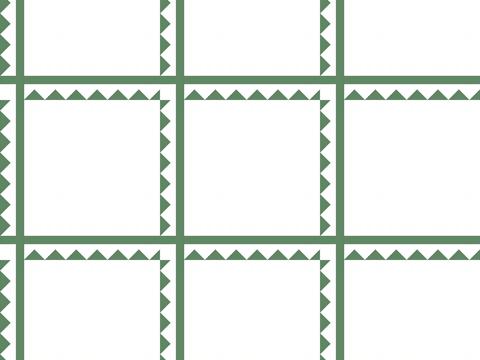 Modern simple geometric white green tiles