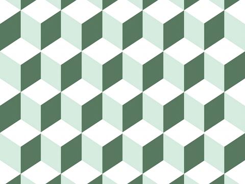 Nordic simple plaid small white green tiles